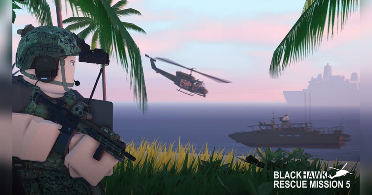 Thumbnail resmi experience Roblox Blackhawk Rescue Mission 5 buatan PLATINUM FIVE