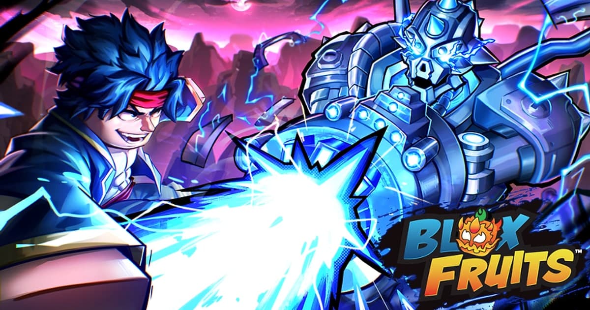 푸른 기술을 쓰는 캐릭터들이 맞붙는 Blox Fruits 공식 썸네일