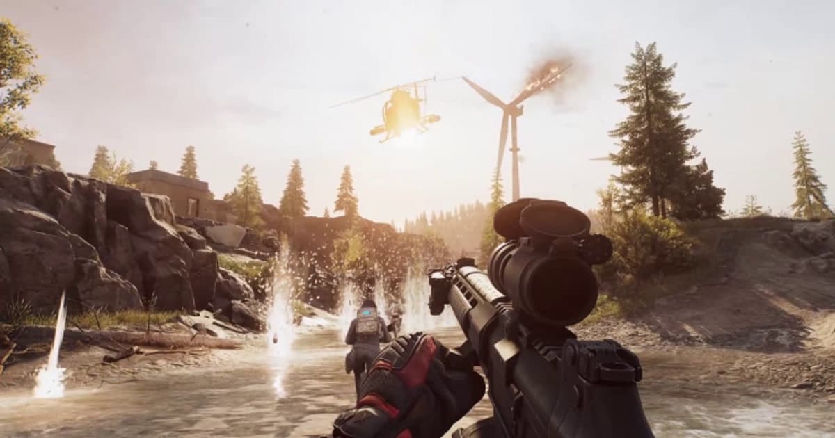 First-person rifle combat from the official Delta Force Warfare in-game preview