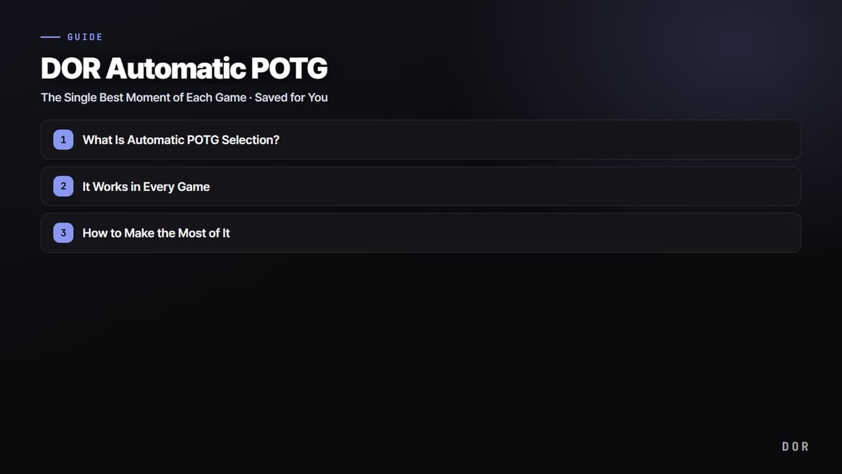 DOR Automatic POTG — step-by-step overview graphic