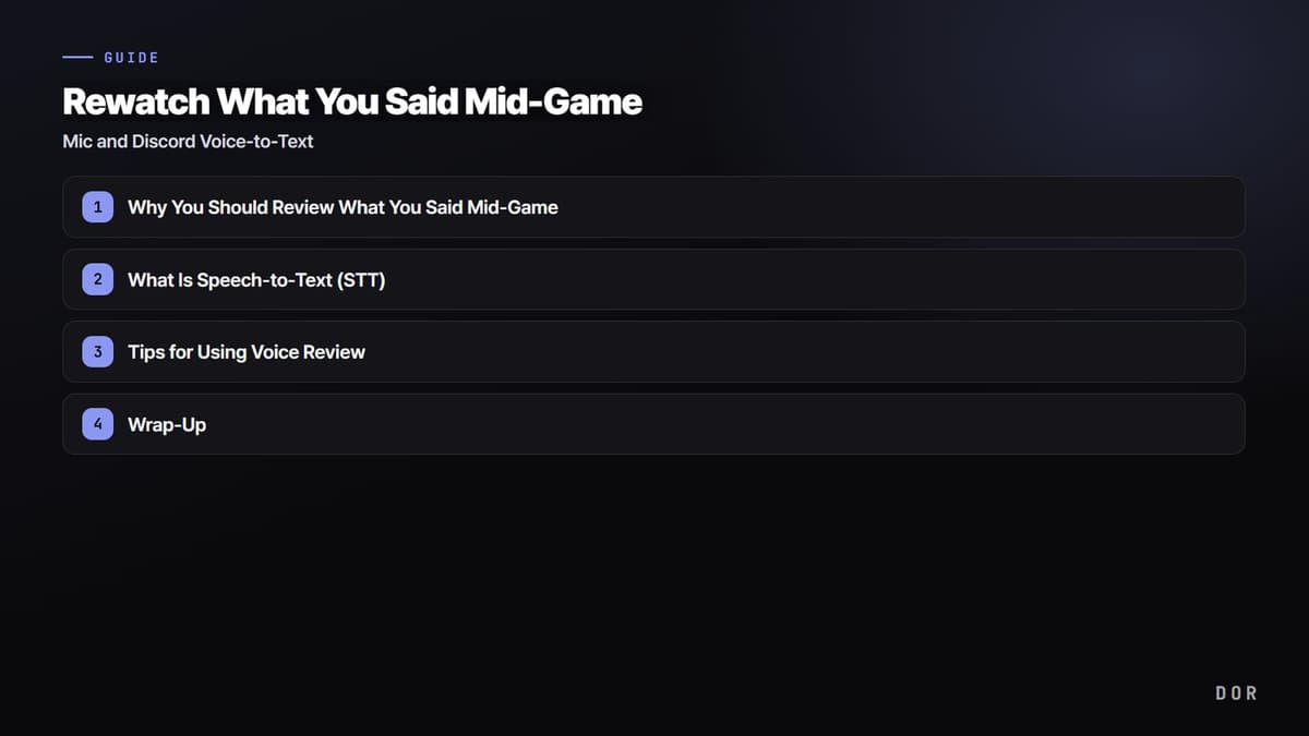 Rewatch What You Said Mid-Game — step-by-step overview graphic