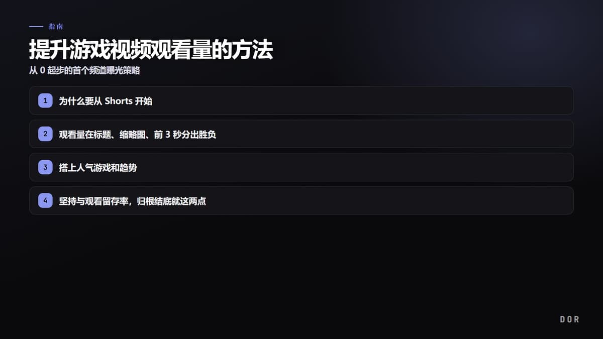 提升游戏视频观看量的方法 步骤要点图示