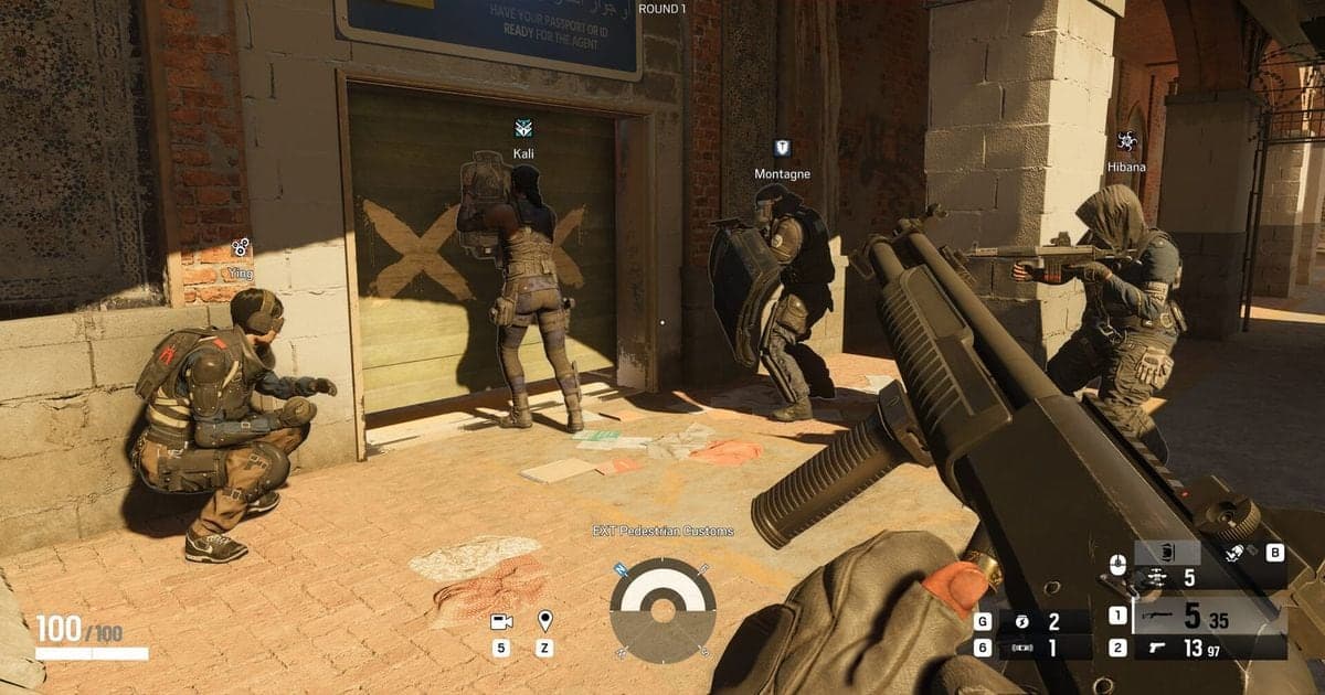 An official Rainbow Six Siege image (an indoor firefight)