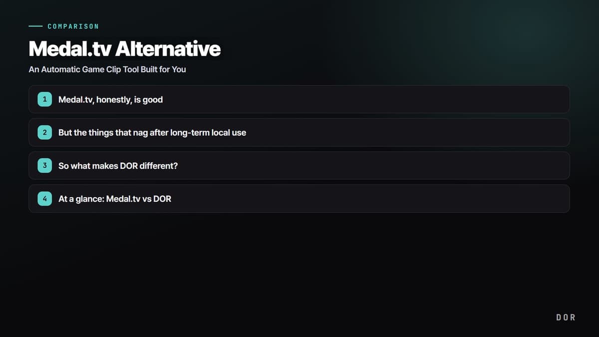 Medal.tv Alternative — step-by-step overview graphic