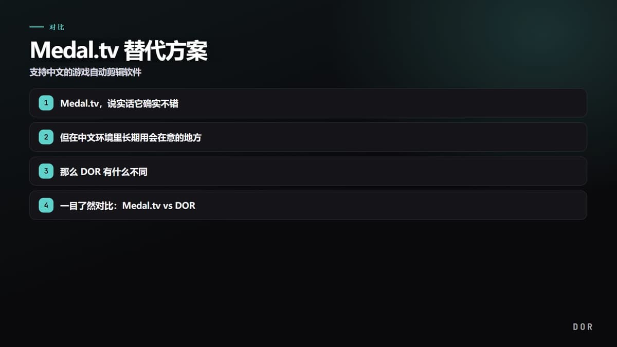 Medal.tv 替代方案 步骤要点图示