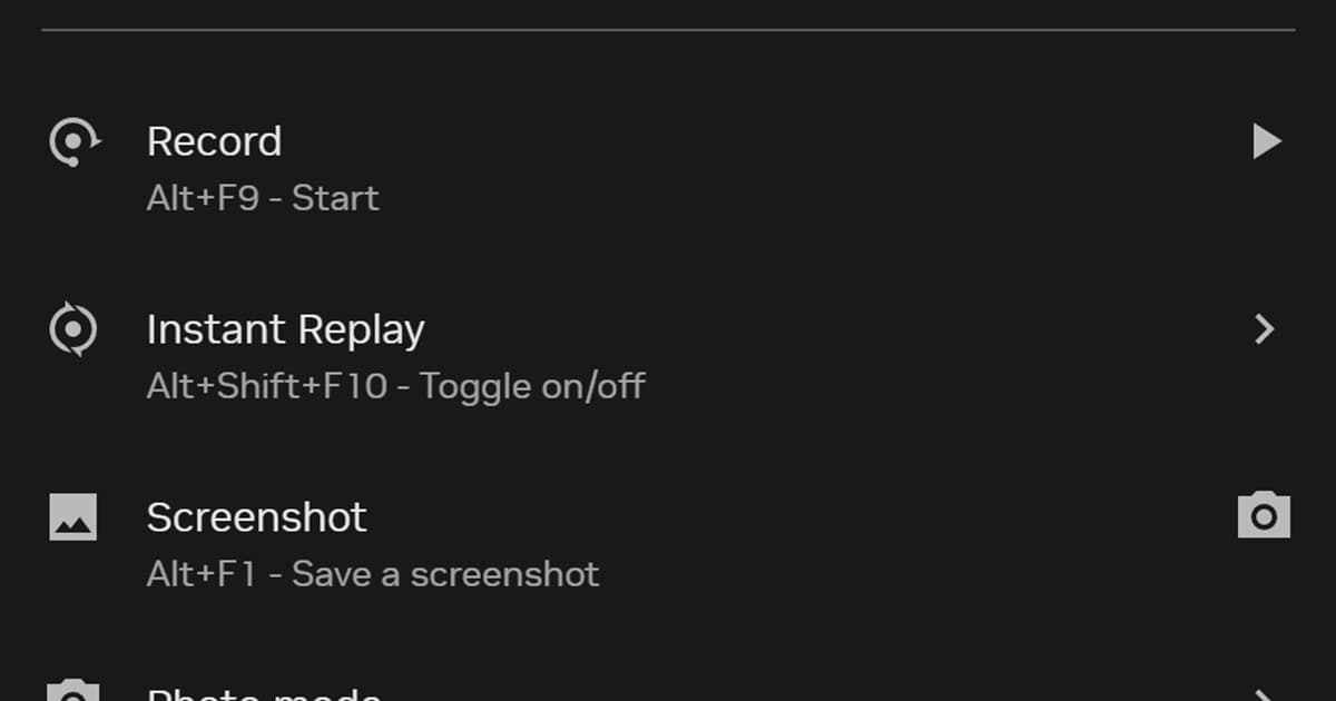 NVIDIA App overlay showing Record, Instant Replay, and Screenshot controls