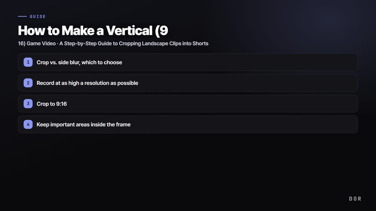 How to Make a Vertical (9 — step-by-step overview graphic