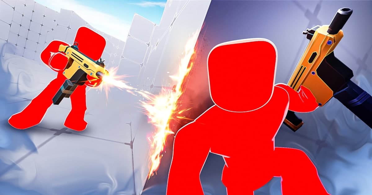 빨간 캐릭터 둘이 총을 겨누며 싸우는 RIVALS 공식 썸네일
