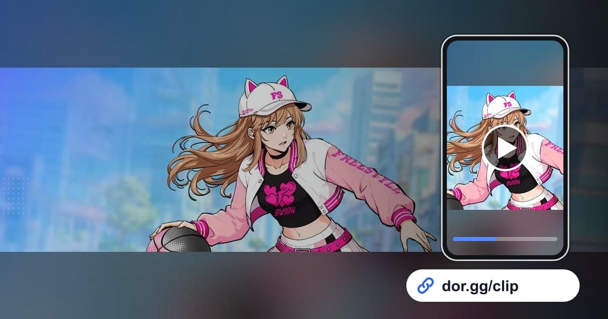 FreeStyle: Rebootのゲーム画面に、動画を再生するスマートフォンとdor.ggリンクを重ねた画像