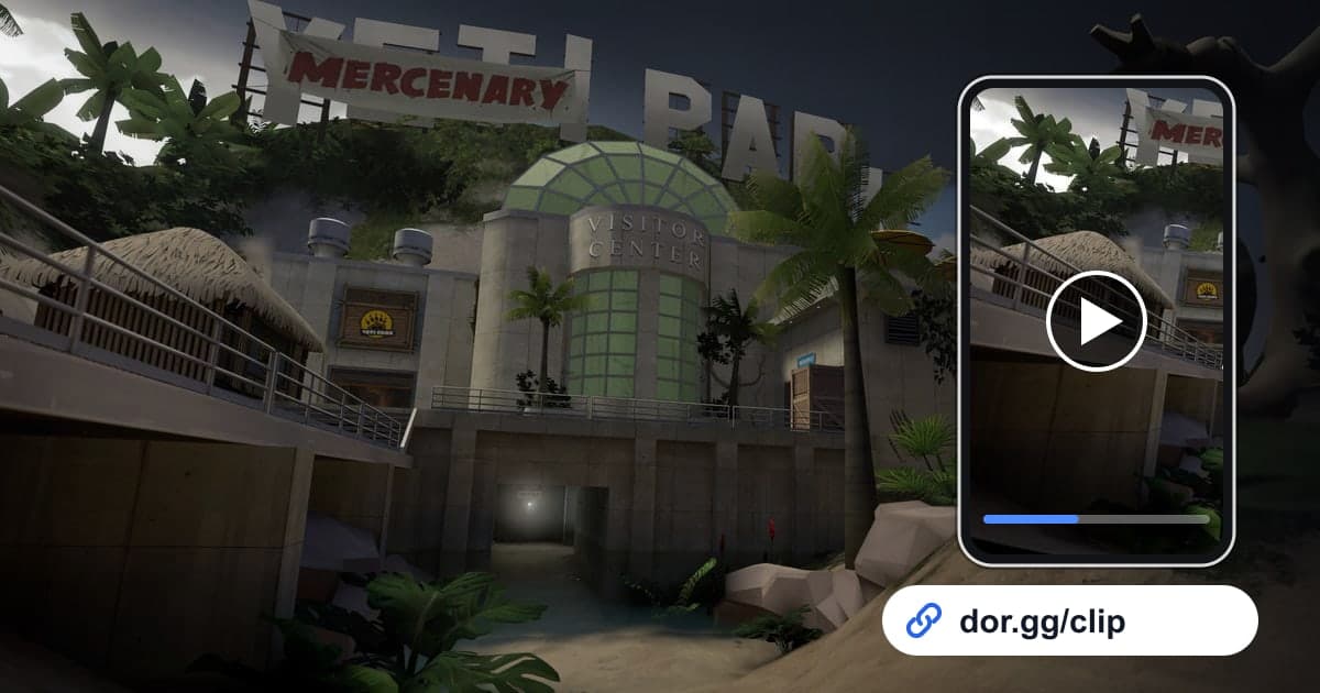 Gameplay aus Team Fortress 2 mit einem Smartphone, das den Clip abspielt, und einem dor.gg-Teilen-Link