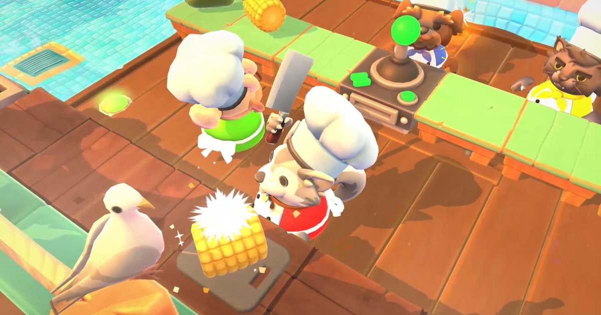 Ảnh chụp chính thức Overcooked! 2, hai đầu bếp cùng nấu ăn trong một căn bếp